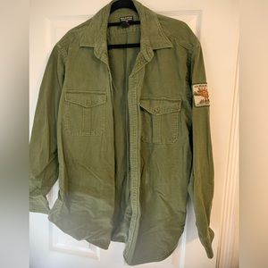 Polo Jeans Co olive flannel button down size L